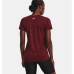 Dames-T-Shirt met Korte Mouwen Under Armour Donkerrood