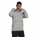 Herenhoodie Adidas Essentials Mélange Embroidered Lichtgrijs