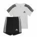 Completo Sportivo per Neonati Adidas Three Stripes Nero Bianco