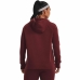 Sudadera con Capucha Mujer Under Armour Rival Fleece Granate