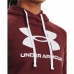 Dámská mikina s kapucí Under Armour Rival Fleece Vínový