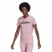 Camisola de Manga Curta Mulher Adidas Loungewear Essentials Slim Logo Cor de Rosa