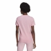 Damen Kurzarm-T-Shirt Adidas Loungewear Essentials Slim Logo Rosa