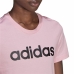 Дамска тениска с къс ръкав Adidas Loungewear Essentials Slim Logo Розов