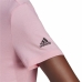 Women’s Short Sleeve T-Shirt Adidas Loungewear Essentials Slim Logo Pink