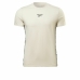 Camiseta de Manga Corta Hombre Reebok Identity Tape Beige