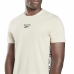 Heren-T-Shirt met Korte Mouwen Reebok Identity Tape Beige