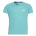 Børne Kortærmet T-shirt Adidas Aeroready Three Stripes Akvamarin