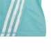 Børne Kortærmet T-shirt Adidas Aeroready Three Stripes Akvamarin