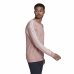 Miesten huputon collegepaita Adidas Essentials French Terry 3 Stripes Pinkki