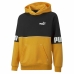 Herren Sweater mit Kapuze Puma Power Colorblock Schwarz Gelb