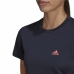 Koszulka z krótkim rękawem Damska Adidas Aeroready Designed 2 Move Czarny Niebieski