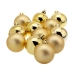 Kerstballen Decoris 12 Stuks Gouden Plastic Ø 6 cm