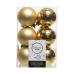 Kerstballen Decoris 12 Stuks Gouden Plastic Ø 6 cm