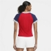 Dames-T-Shirt met Korte Mouwen Nike Tennis Blauw Rood