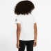 T-Shirt met Korte Mouwen voor kinderen Nike Air View Wit