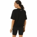 Dames-T-Shirt met Korte Mouwen Asics Tiger Zwart