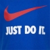 T-Shirt met Korte Mouwen voor kinderen Nike Swoosh Blauw