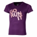 T-Shirt met Korte Mouwen voor kinderen Asics  Graphic Go Run It  Paars