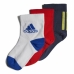 Enkelsokken Adidas Multi Rood Blauw 3 paar Wit