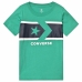 Child's Short Sleeve T-Shirt Converse Stripe Star Chevron  Green