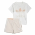 Completo Sportivo per Bambini Adidas Trifolio Bianco