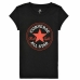 T-Shirt met Korte Mouwen voor kinderen Converse Timeless  Zwart