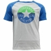 T-Shirt met Korte Mouwen voor kinderen Converse Block Raglan Blauw Wit