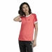 Dames-T-Shirt met Korte Mouwen Adidas 3 Stripes Zalm