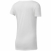 Dames-T-Shirt met Korte Mouwen Reebok Scoop Neck Wit