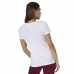 Dames-T-Shirt met Korte Mouwen Reebok Scoop Neck Wit