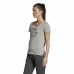 Dames-T-Shirt met Korte Mouwen Adidas Linear Lichtgrijs