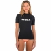 Damen Kurzarm-T-Shirt Hurley One and Only Schwarz Lycra Damen