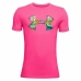 Camisola de Manga Curta Infantil Under Armour UA Tech Cor de Rosa