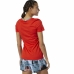 Camisola de Manga Curta Mulher Reebok Scoop Neck Vermelho