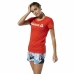 Camisola de Manga Curta Mulher Reebok Scoop Neck Vermelho