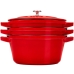 Bageplade Zwilling La Cocotte Rød Støbejern Ø 24 cm (3 enheder)