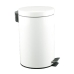 Pedal bin White Stainless steel Circular 12 L