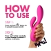 Vibrador Dupla Estimulação XR Cor de Rosa Silicone