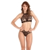 Conjunto de Lingerie S Pleasures Preto (Tamanho único)