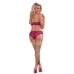 Compleu de lenjerie Exposed Roz Bordo (S/M)