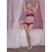 Conjunto de Lingerie Exposed Cor de Rosa Castanho-avermelhado (S/M)