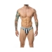 Tanga Mob Eroticwear Alb Negru L