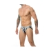 Tanga Mob Eroticwear Alb Negru L