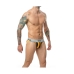 Tanga Mob Eroticwear Preto Laranja L