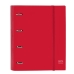 Raccoglitore ad anelli Safta Rojo Rosso (27 x 32 x 3.5 cm)