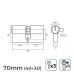 Цилиндър EDM 85172 r15 никел Дълъг Лост Европейски