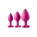 Plug Anal Dream Toys Flirts Cor de Rosa 3 Peças