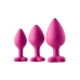 Plug Anal Dream Toys Flirts Cor de Rosa 3 Peças