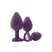 Plug Anal Dream Toys Flirts Roxo 3 Peças